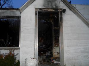burning, house, house fire, fire, front, door